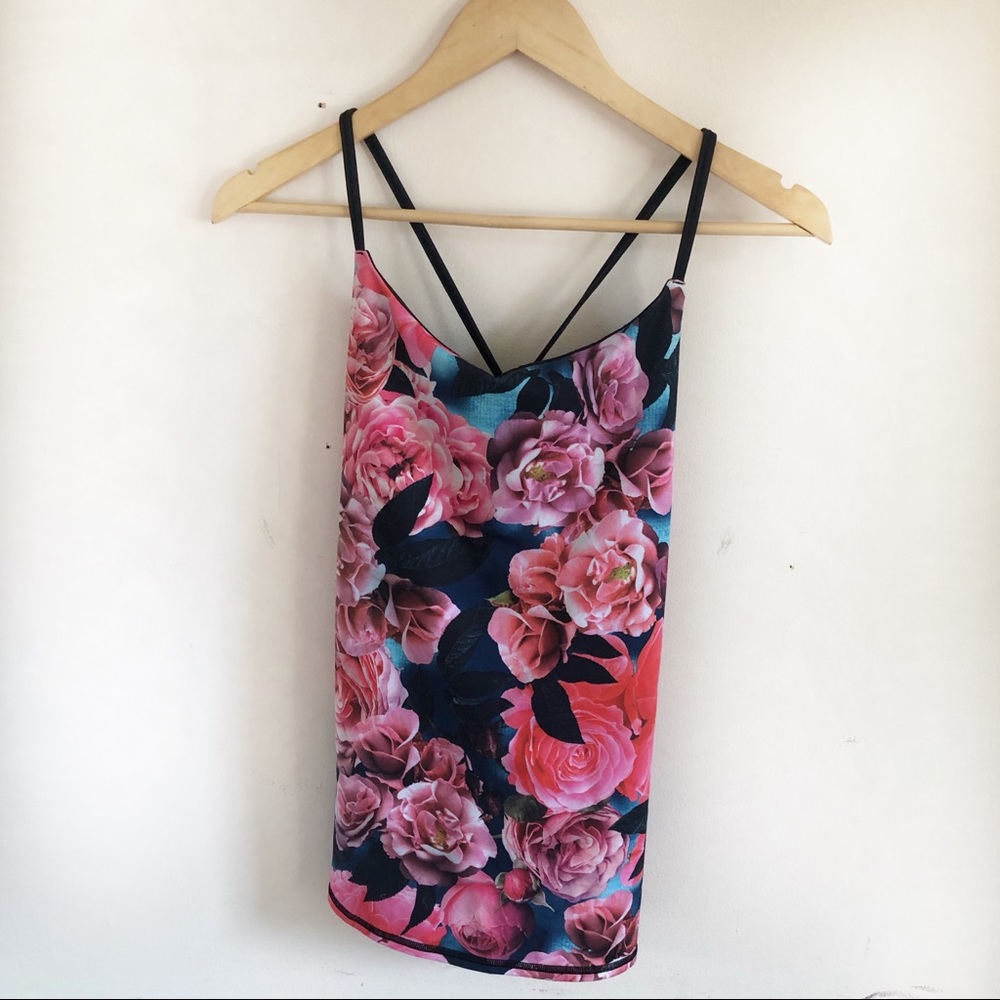 lululemon floral rose tank top